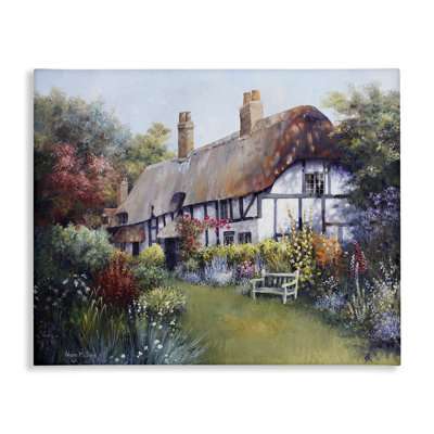  Art mural sur toile «Budding Cottage Garden» par Hilary Mayes