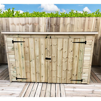Marlborough 8 X 2 Pressure Treated Tongue And Groove Bike Store With Double Doors