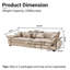 Voile de conception modulaire avec compartiments de rangement cachés, velours anti-boulochage et assemblage facile pour les coussins modulaires modernes à siège profond de la salle familiale, cadre de teinture-2032815355