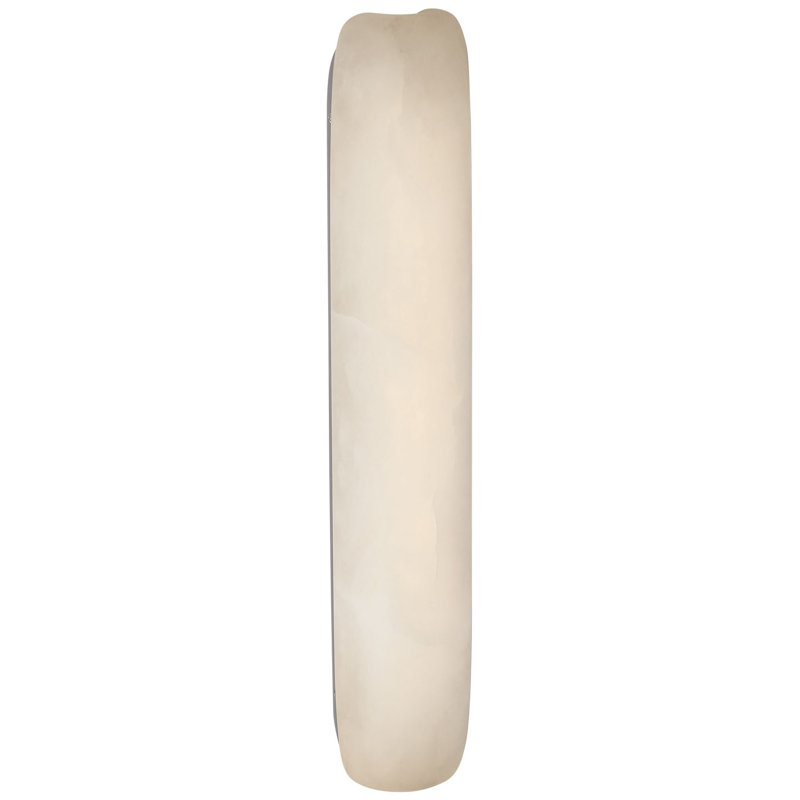 Kelly Wearstler Formosa 26" Linear Sconce, Alabaster/Polished Nickel, 1600 W, 25.75" H x 4.75" W x 3.25" D