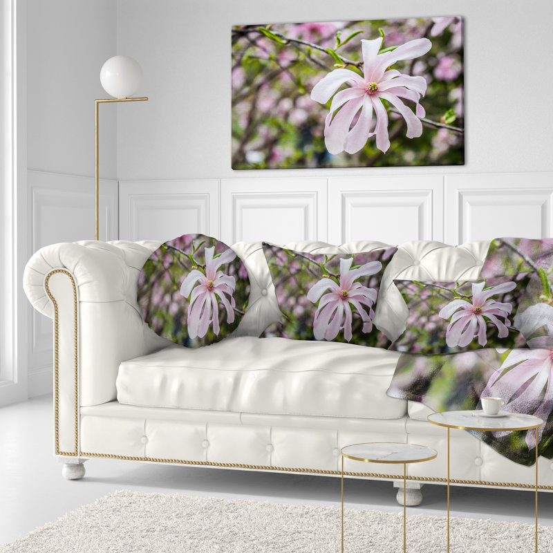 Coussin lombaire floral fleur magnolia