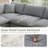 Oversized Cloud Modular Sectional Sofa, Comfy Down Filled Sectional Sofa, Upholstered Deep Seat Couches For Living Room, Detachable & Washable For All Sofa Covers-710459602