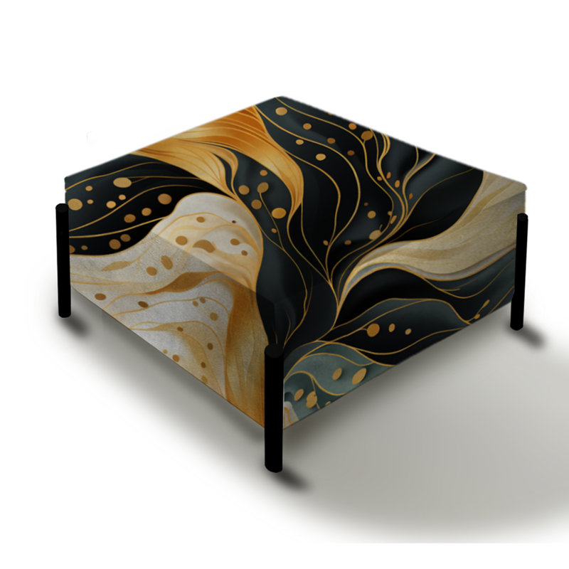 Mystic Abstract Fusion - Grand repose-pieds carré abstrait