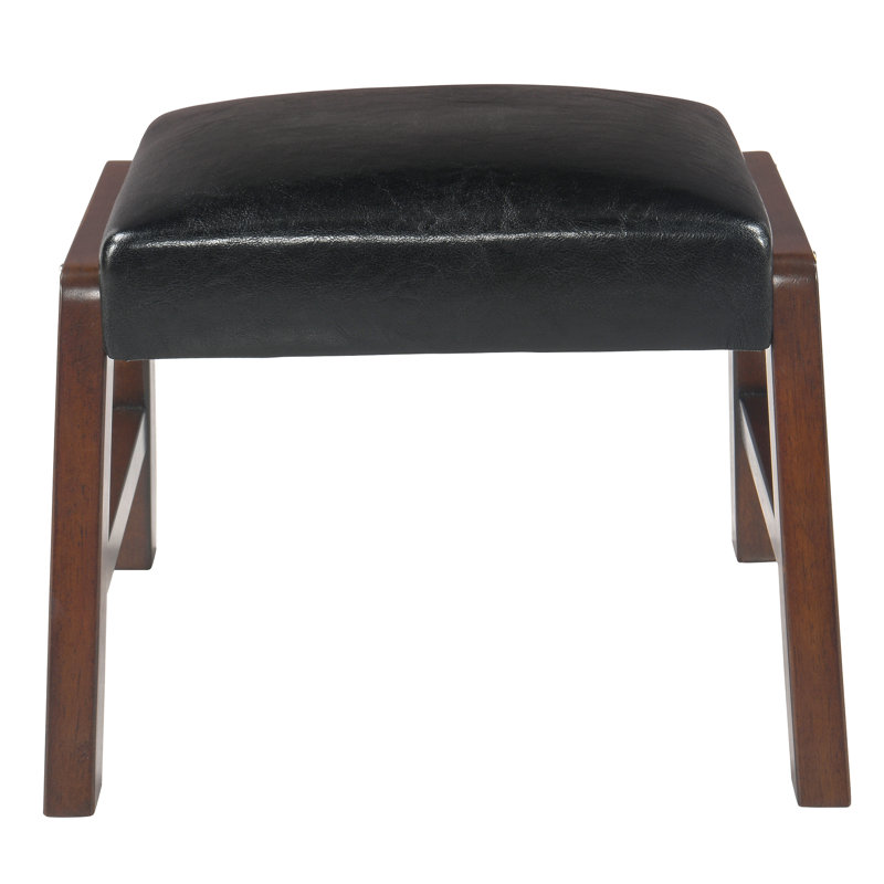 Mid-Century Modern Ottoman Footrest For Living Room, Black