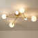 6 - Light Sputnik Glass Globe Linear Semi Flush Mount