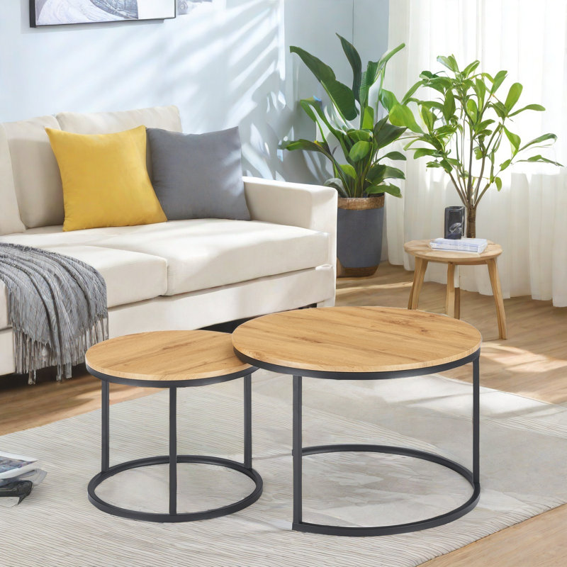 Dagney Frame Coffee Table, Medium Yellow Wood