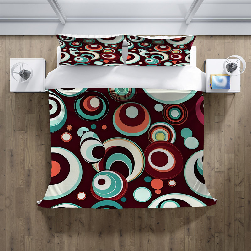 Duvet Cover, Twin Duvet Cover + 1 Queen Sham, Red/Orange/Blue