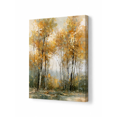 Golden Aspen Canopy Wrapped Canvas Wall Art