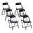 44cm H Upholstered Metal Side Chair in Black