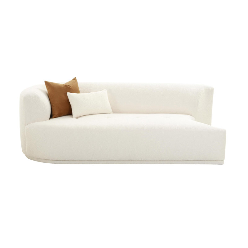 Cloteen Boucle Modular LAF Loveseat, Crème