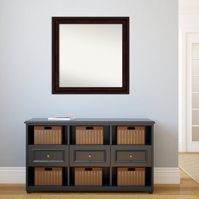 Miroir de salle de bain brun