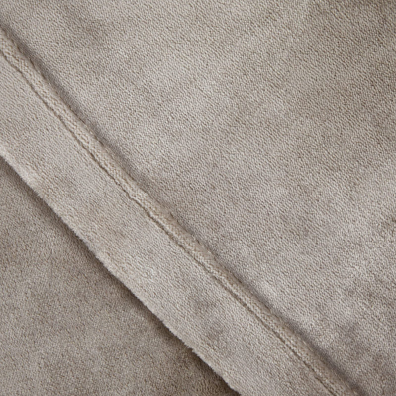 Taupe Twin Velvet Plush Flannel Sheet Set