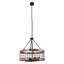 Lustre rustique en bois 6 lumières Farmhouse