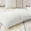 Ensemble d'édredon en coton avec chenille ivoire double / grand