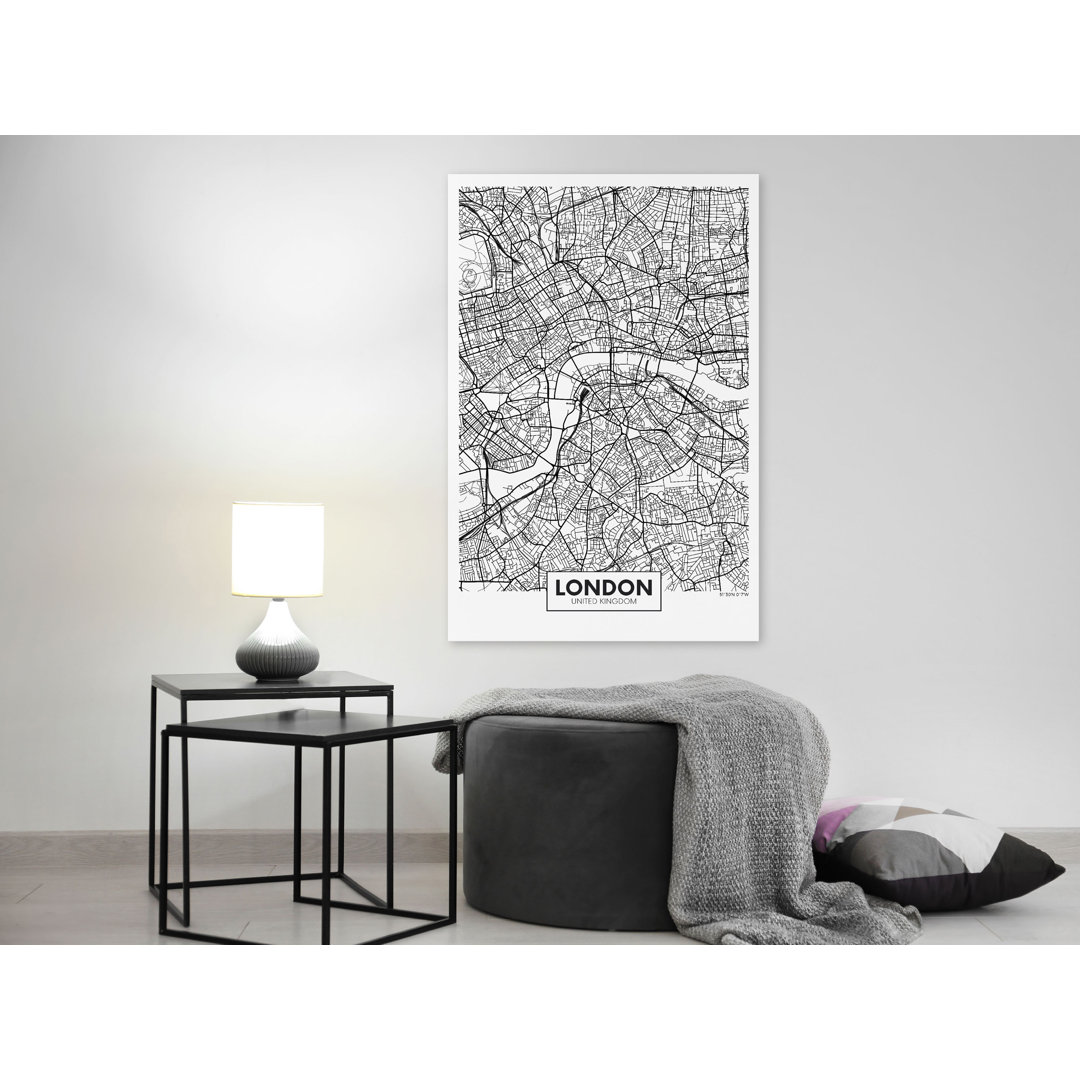 Leinwandbild - Map of London (1 Part) Vertical