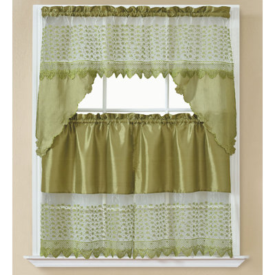 Carr Floral Swag Kitchen Curtain