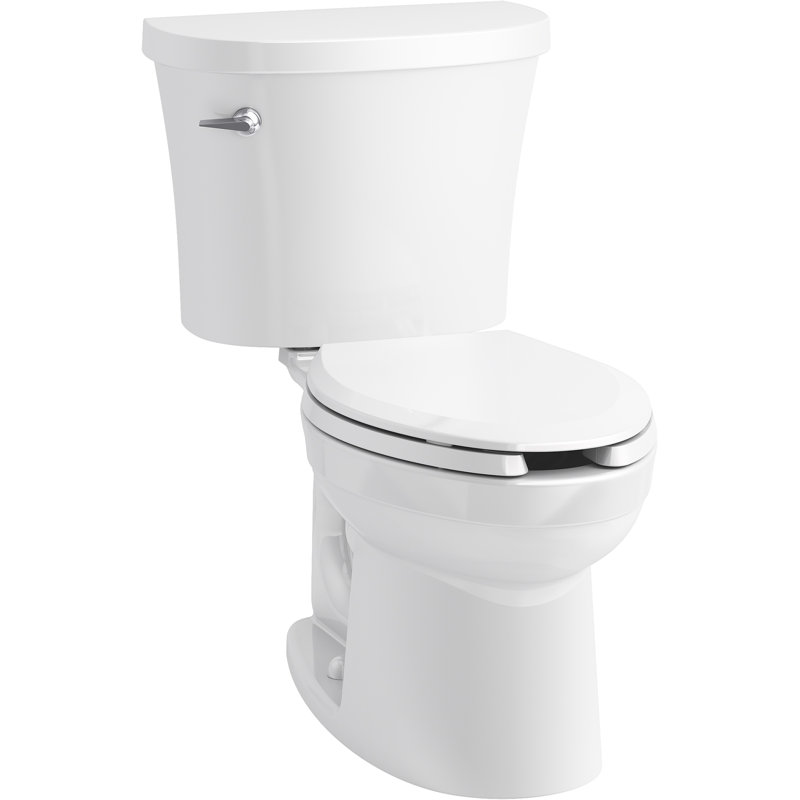 Kingston 1.28 GPF Water Efficient Elongated Two-Piece toilet (Seat Not Included), Right