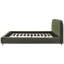 Lit plateforme avec tissu en velours, lit plateforme tapissier avec tête de lit courbée, vert olive-2142447072