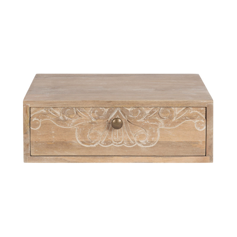 Mirza Solid Wood Floating Side Table