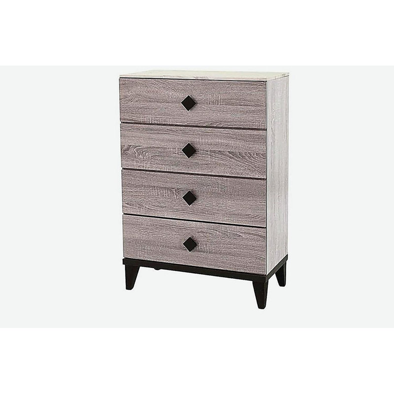 Meuble de chambre à coucher moderne de conception moderne 1 pièce 4 tiroirs crème avec plateau en faux marbre