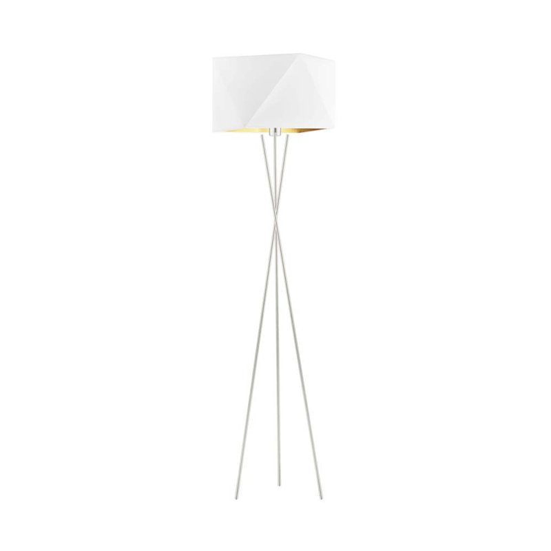 Fitzsimmons 163cm Tripod Floor Lamp, White, Silver