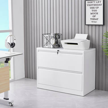 Jakaia 4-Drawer Lateral Filing Cabinet Latitude Run Color: White