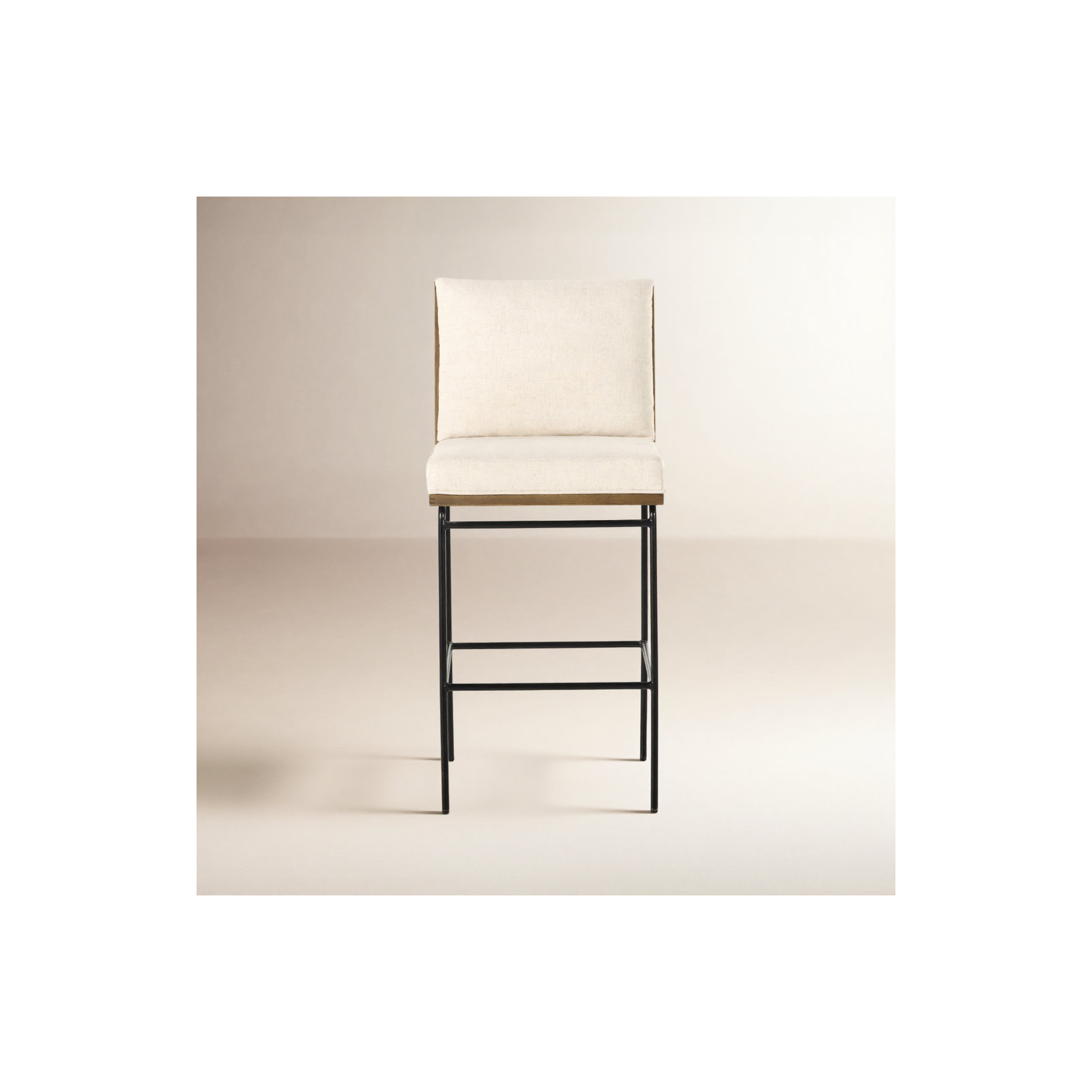 Julep Solid Wood Stool, Bar Stool (30" Seat Height), Savile Flax