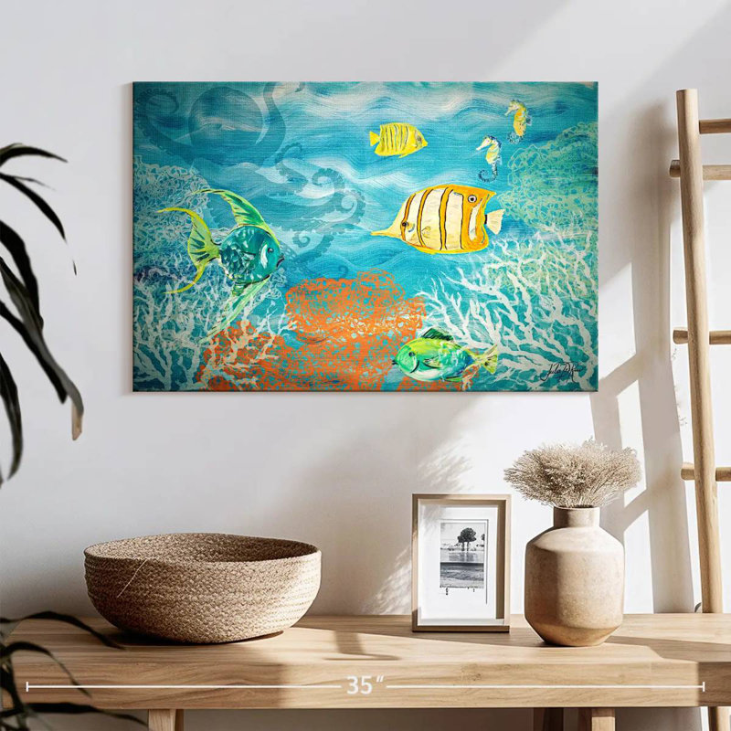 Fish Under The Sea, 16" H x 24" W
