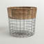Panier rond en fil de fer