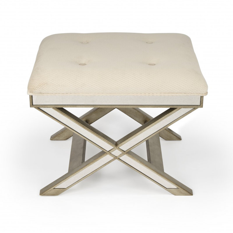 Tabouret de coiffeuse avec cadre en miroir