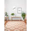 Tapis orange / ivoire en laine à motif géométrique tissé à plat à la main New Ashford