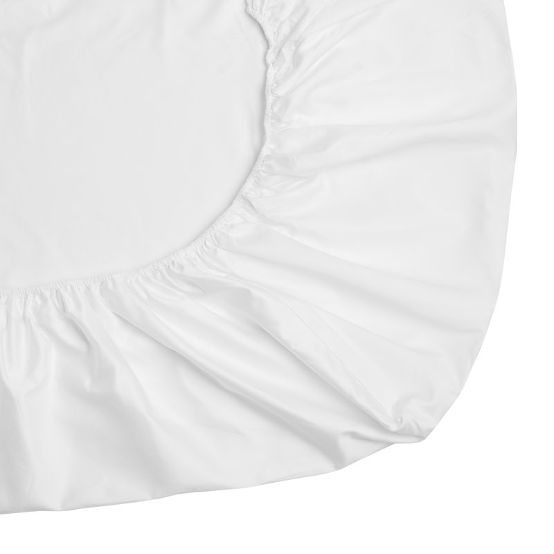 Ensemble de draps 100% coton 500 fils, Blanc, Très grand