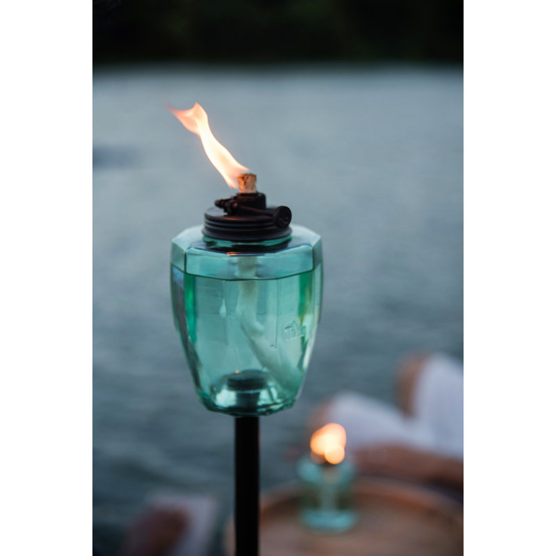 Torche réglable en verre TIKI de 64 po de la marque TIKI® - bleu sarcelle - 111812368
