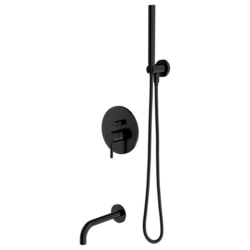 Dabirvaziri 1 Handle Wall Bath Shower Mixer Bath Filler with Diverter