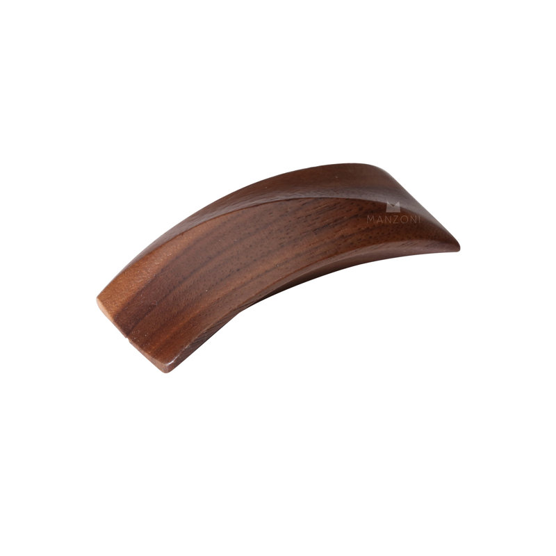 Ridged Designer Wood 6 5/16" Center to Center Arch Pull, Walnut, 2 5/8"