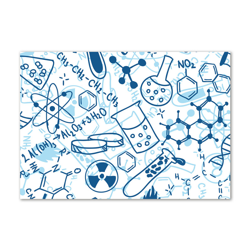 Chemistry Background - Wrapped Canvas Print