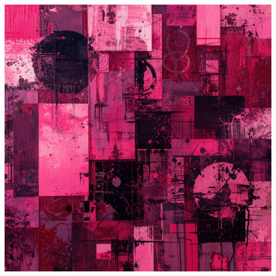 Pink Abstract Geometric Blankets