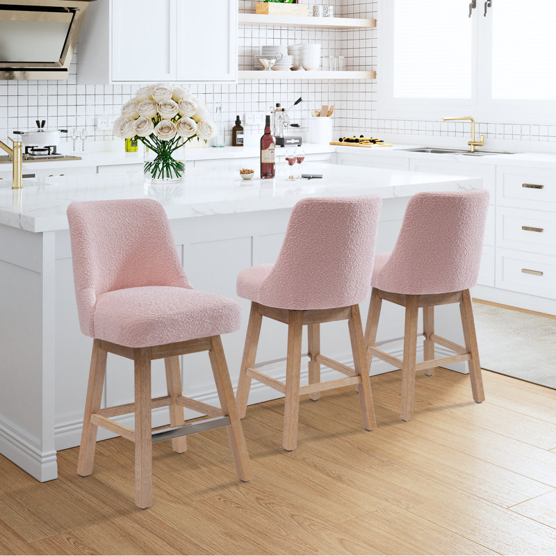 Swivel Counter Stool, Pink