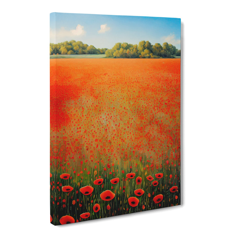 Otte Poppy Flower Field Vol.1 - Wrapped Canvas, 50cm H x 35cm W x 3cm D