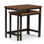 Table d'appoint gigogne 2 pièces - brun cognac foncé