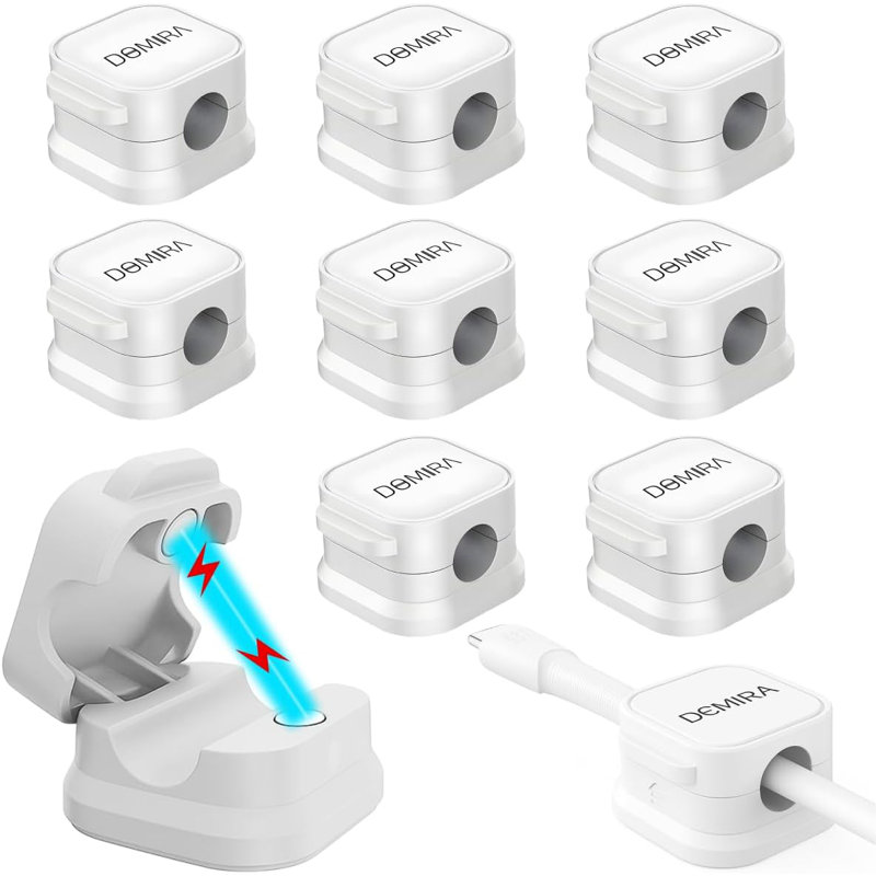 DOMIRA Magnetic Cable Clip, White