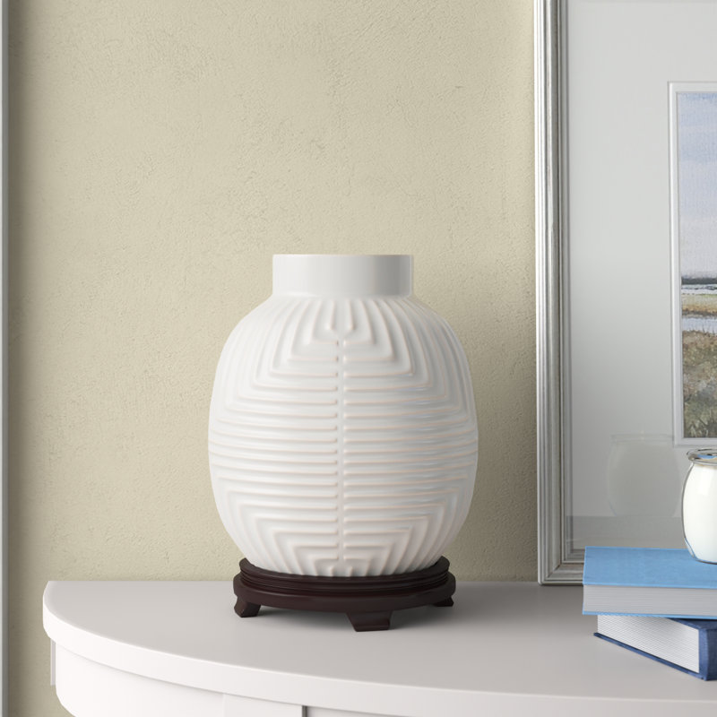 Amyris 11'' Handmade Ceramic Table Vase, White