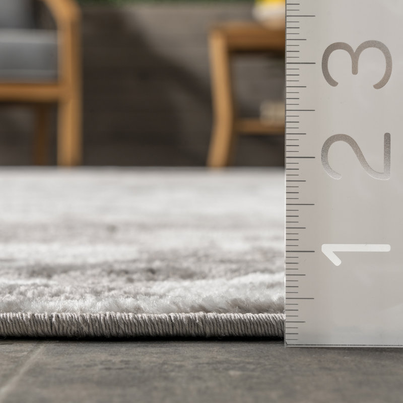 Marisol Abstract Area Rug for Living Room Bedroom Dining Room Kitchen, Grey/Ivory, Rectangle 3' x 5'