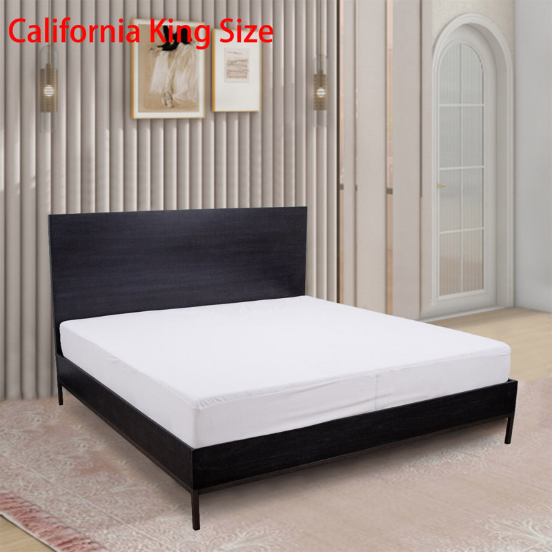White Mattress Protector,Cotton Mattress Cover Fit for Mattress Depths From 6"-18", 80*37*18 in, California King