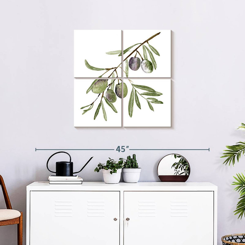 Branche d'olive fraîche Harnek I, H 26 po x l 26 po