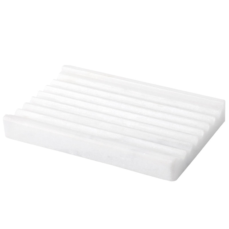 Plateau à savon en marbre naturel, Blanc