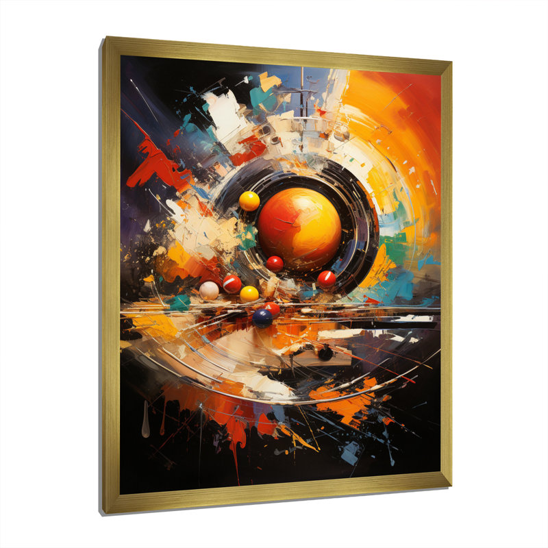 Celsie Billard Cueball Symphony An II, reproduction d'art sur toile, H 32 po x l 16 po x P 1 po, Encadrement doré