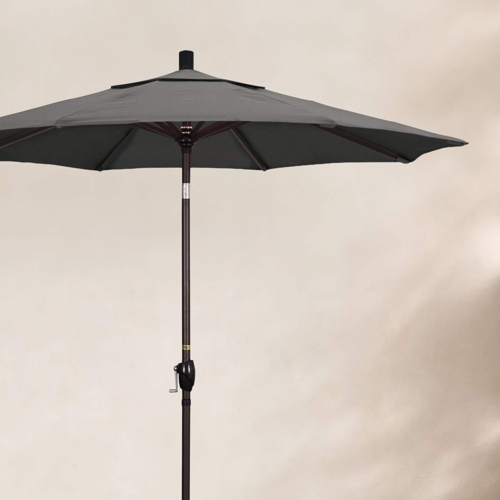 90'' Outdoor Umbrella, Sunbrella®, Gray, Canvas Charcoal Sunbrella® Canvas