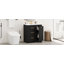 Ensemble de meuble-lavabo classique de 30 po, à fixation au sol, avec trois tiroirs, dont un tiroir à double couche, avec de longues poignées - parfait pour les petites salles de bain-1227791034
