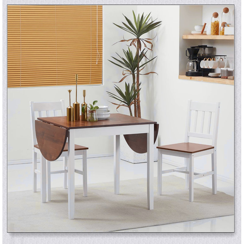 Table de salle à manger pliante en bois massif de la marque, avec abattant peu encombrant pour les petites cuisines et les appartements, conception ronde extensible